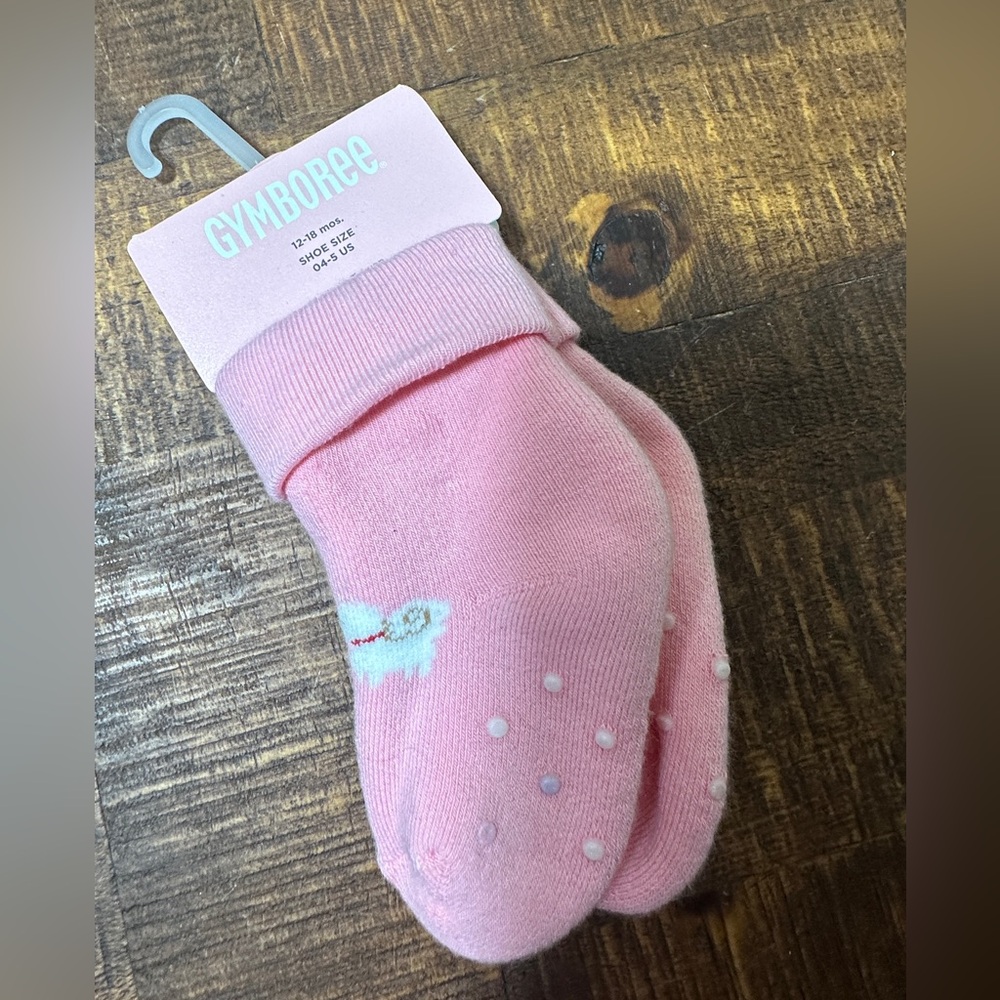 NWT‎ Gymboree 12-18 months Pink White Poodle Socks